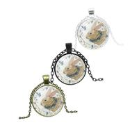 Easter Bunny Gemstone Necklace Exquisite Neck Ornament Festive The Present