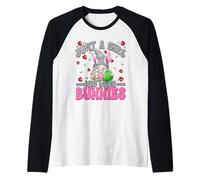 Easter Bunny GNOME Graphic For Just A Girl Who Loves Bunnies Camiseta Manga Raglan