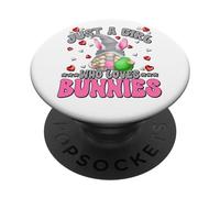 Easter Bunny GNOME Graphic For Just A Girl Who Loves Bunnies PopSockets PopGrip Adhesivo