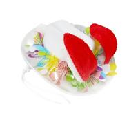 Easter Bunny Hat - Cute Western Cowgirl Style Headwear, Floppy Felt Bowler Cap, Pink Plaid Accent Bow, Adjustable Strap | Carnival Birthday Parties, Family Gatherings, Celebrations, Costume Balls