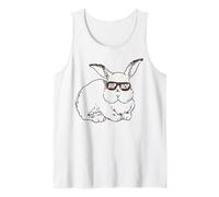 Easter Bunny Hip Hop Sunglasses Funny and Cute Rabbit Camiseta sin Mangas
