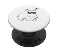 Easter Bunny Hip Hop Sunglasses Funny and Cute Rabbit PopSockets PopGrip Adhesivo