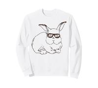 Easter Bunny Hip Hop Sunglasses Funny and Cute Rabbit Sudadera