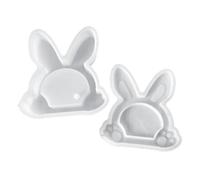 Easter Bunny Mold - Rabbit Casting Decoration, Flexible Silicone Craft Mold, Easy Release Bunny Shape Maker, Creative Tool for Home Decoration, Arts Crafts, Concrete, Gypsum, Cement