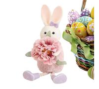 Easter Bunny Ornament - Cute Purple Hanging Rabbit Plush Doll | Soft Polyester Cotton Spring Decoration | Adorable Violet Bunny with Loop For Tree Mantel Desktop