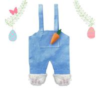 Easter Bunny Overalls Štorage Bag, Cute Kids Candy Party Gift Bag, For Family Gatherings Holiday Celebrations Easter Egg Hunt, Fabric, 1 Ɓag