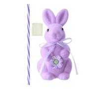 Easter Bunny Picks - Bunny Shaped Seasonal Decor, Flocked Desktop Figurines with Decorative Stems for Office, Apartment, Living Room, Bedroom, Study, Bookshelf, Wreaths and Tabletop Displays