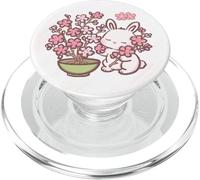Easter Bunny Pink Sakura Flower Cute Japanese Cherry Blossom PopSockets PopGrip para MagSafe