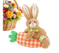 Easter Bunny Plush Toy - 25 cm Soft Cute Stuffed Animal With Carrot, Cartoon Home Decor | For Kids Boys Girls Youth Teens Family Friends Indoor Daily Thanksgiving Holiday Party Room Decoration
