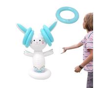 Easter Bunny Ring Ťoss Game - Inflatable Interactive Fun | Cute Ring Toss Toy Set For Kids 3-8 | Outdoor Indoor Party Activity, Includes Rings Great For Backyard Birthday