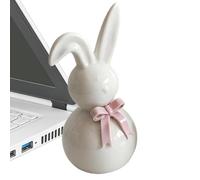 Easter Bunny Sculpture | Ceramic Holiday Rabbit Decoration Figure,Easter Spring Bunny Statue - for Home School Apartment Farmhouse Living Room Bedroom Entrance Study