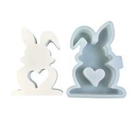 Easter Bunny Silicone Mold - Epoxy Resin Casting, Candy Molds| DIY Table Decoration with Birthday Valentine's Gift Scenario for Cake Chocolate Craft Candle Soap Making Creative Fun Crafting Supplies
