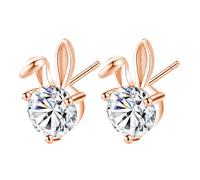 Easter Bunny - Stud Earrings | Pulido Plating Aleación Jewelry Easter Bunny, Comfortable Smooth Holiday Accessories Easter Bùunny, Standing Out Gift for Women Mom Sister Easter Bunny