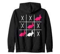 Easter Bunny Tic-TAC-Toe XO-XO Funny Easter 2023 Sudadera con Capucha