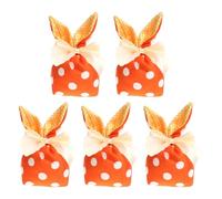 Easter Bunny Treat Bags, Bunny Ears Candy Goodie Bags, 5 bolsas de regalo con, 7,87 x 3,54 en Party Favors, Eastern Decorations for Cookie, Snack, Toys, and Jewelry Packaging