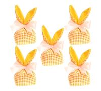 Easter Bunny Treat Bags, Bunny Ears Candy Goodie Bags, 5 bolsas de regalo con, 7,87 x 3,54 en Party Favors, Eastern Decorations for Cookie, Snack, Toys, and Jewelry Packaging