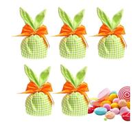 Easter Bunny Treat Bags, Bunny Ears Candy Goodie Bags, 5 bolsas de regalo con, 7,87 x 3,54 en Party Favors, Eastern Decorations for Cookie, Snack, Toys, and Jewelry Packaging