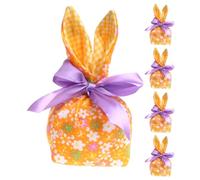 Easter Bunny Treat Bags, Bunny Ears Candy Goodie Bags, 5 bolsas de regalo con, 7,87 x 3,54 en Party Favors, Eastern Decorations for Cookie, Snack, Toys, and Jewelry Packaging