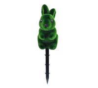 Easter Bunny Yard Stakes - Green Rabbit Shape Ground Inserts | Decorative Easter Spring Garden Sign for Flower Pots, Walkways, Patios, Lawn, Outdoor Holiday Decoration, Seasonal Outdoor Fun, Party Fav
