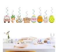 Easter Bunting Garland - Festive Banner Decoration for Seasonal Celebration | Lightweight Paper Construction, Multi-Color Design, Decorative Backdrop for Home Farmhouse Mantle Fireplace Wall Tree Spri