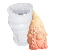 Easter Candle Molds - 3D Gnome Silicone Mold for Candles and Chocolate | Versatile Dwarf Mould for Fondant, Soap, Clay, Plaster, and Resin Art