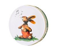 Easter Candy Box - Festive Bunny Container, Metal Snack Holder | Airtight Tinplate Holiday Treat Storage Case Decorative Round Iron Present Organizer Protective Lid Sealing Jar with Size Three Inches