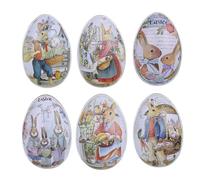 Easter Candy Jar Set, 6-Piece Colorful Rabbit & Egg Shaped Snack Storage Boxes With Lids, Food Containers, Decorative Table Centerpieces For Easter Parties