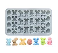 Easter Candy Molds - Reusable Nonstick Baking Pan | Chocolate Silicone Easter Egg Molds for Candy, Cookie, Muffin, Jelly, Dessert, Cake Decorations Home Kitchen Restaurant Bakery