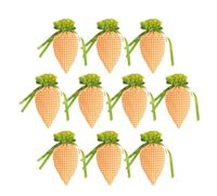 Easter Carrot Bags, Cute Cartoon Drawstring Bags, Egg Hunt Activity Carrier, Fun and Festive Design, Secure Closure, Pack of 10, Ideal para fiestas de Pascua, Candy Favors