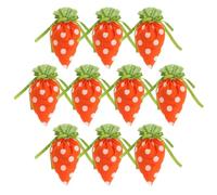 Easter Carrot Drawstring Bags, Cute Party Favor Bags, 10x Candy Goody, Spring Basket Stuffers, Polyester Present Pouches for Kids, Present, Lightweight, 12x20cm