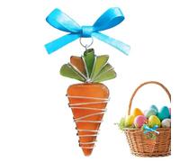 Easter Carrot Statue - Springtime Collectible 2D Flat Decor | Flat Bunny Sculpture For Holiday Display | For Bookshelf Dining Table Windowsill Bedside Parents Grandparents Beach Party, Easter F