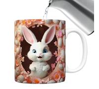 Easter Ceramic Mugs - Colorful 350ml Ceramic Funny Drinking Mugs,Bunny Or Egg Tea Cup,Easter Fun Intensified Comfortable Grip Easterr Party Cups For Home School Table Centerpieces
