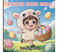 Easter Chibi Girls Coloring Book for Teen Girls: Chibi Girl in Bunny Costume, Kawaii Eggs & Relaxing Spring Fun