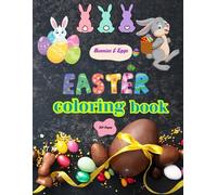 Easter Coloring Book,30+ Pages Of Bunnies & Eggs to colour for kids