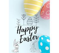 Easter Coloring Book: Bold and Easy Designs for Adults, Teens, and Kids| Simple, Cute Easter and Spring Illustrations |Bold & Easy| - 55 pages