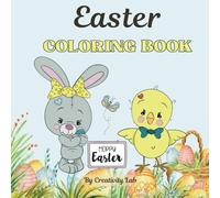 Easter Coloring Book: Cute And Easy To Color With Easter Themed Designs For Kids | 8.5 x 8.5 inches | Perfect Easter Gift