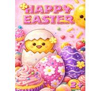 Easter Coloring Book for Kids Ages 2 - 8: 34 Cute and Easy Ester Desing with Eggs, Bunnies, Funny Animals - Large 8.5 x 11