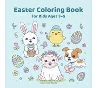 Easter Coloring Book for Kids Ages 3-5: 20 Cute and Simple Easter Coloring Pages with Big Shapes and Thick Lines