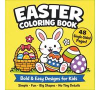 Easter Coloring Book for Kids Ages 3-6: Bold & Easy Big-Shape Designs