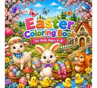 Easter Coloring Book for Kids Ages 4-8: 50 Cute and Easy Easter Coloring Pages Featuring Bunnies, Chicks, Easter Eggs, Spring Flowers, Woodland ... | Perfect Easter Gift for Boys and Girls