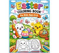 Easter Coloring Book for Kids: Fun and easy Easter coloring pages with bunnies, eggs, chicks; spring activities for children aged 3 to 5.