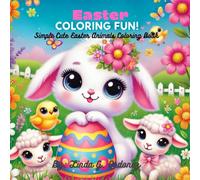 Easter Coloring Fun !: Simple Cute Easter Animals Coloring Book
