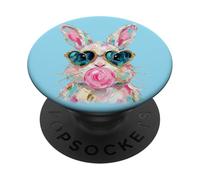 Easter Cute Modern Abstract Bunny Paint Design PopSockets PopGrip Adhesivo