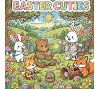 Easter Cuties: Bold and Easy Coloring for Adults and Kids: Big, Simple Designs Featuring Animals, Flowers, Landscapes, Patterns, Cute Items, and Many More Relaxing Elements (Kawaii Coloring Books)