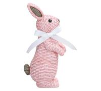 Easter Decorations Rabbit Figurines Set of 1, Resin Wicker Bunny Decor Vine Weaving Effect Easter Bunny Decor Figurine Statue Decorative Ornament for Home Courtyard Lawn Tabletop