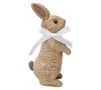 Easter Decorations Rabbit Figurines Set of 1, Resin Wicker Bunny Decor Vine Weaving Effect Easter Bunny Decor Figurine Statue Decorative Ornament for Home Courtyard Lawn Tabletop