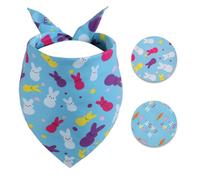 Easter Dog Bandana XLarge -1 Pack, Premium Durable Triangle Reversible Dog Scarf, Adjustable Puppy Bandana Breed Bib Handkerchief for Girl or Boy Dog Large