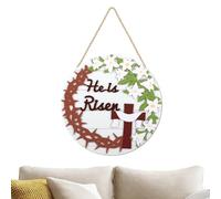 Easter Door Hanger, Rustic Wooden Wall Decor, Spring Door Hanger, Rustic Hangable Home Decoration, Spring Welcome Sign, Handcrafted Farmhouse Style for Indoor and Outdoor Use