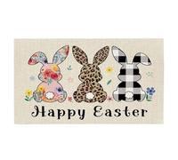 Easter Doormat - Poliéster 60 x 1 x 40 cm | Absorbente Happy Easter Welcome Mat, no deslizante Spring Farmhouse Rug | Easters Entrance Mat for Front Door, Outside Entry Home Decor