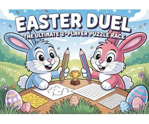 Easter Duel - The Ultimate 2-Player Puzzle Race: For Kids Ages 7-10 | Same Puzzles, Opposite Sides, Who Is Faster? | Sudoku, Word Search & Mazes